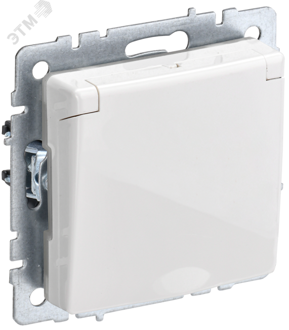 BRITE Розетка с заземлением с защитными шторками и крышкой 16А IP44 РСбш10-3-44-БрБ белый BRITE Розетка с заземлением с защитными шторками и крышкой 16А IP44 РСбш10-3-44-БрБ белый