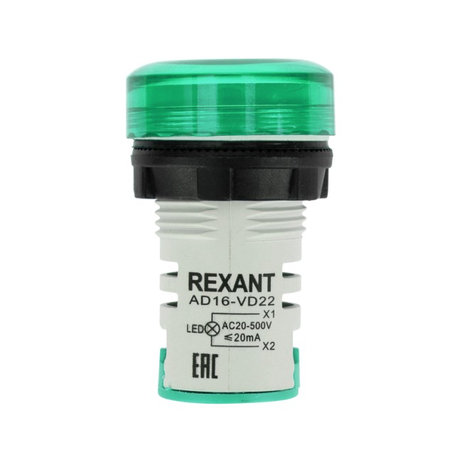 Индикатор значения напряжения зеленый VD22 70-500 В Индикатор значения напряжения зеленый VD22 70-500 В