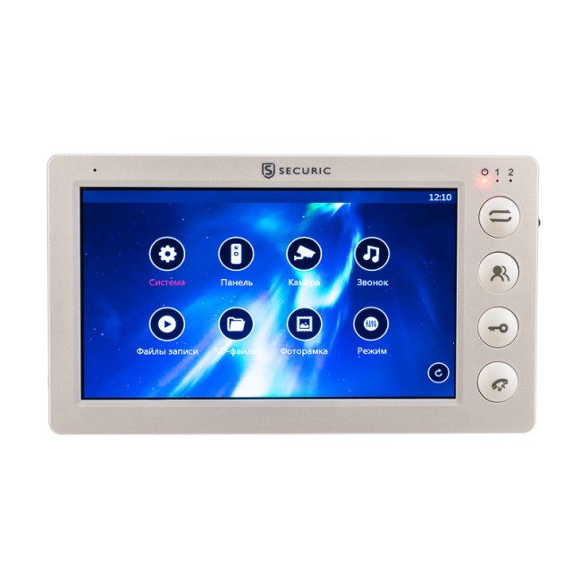 Цветной монитор видеодомофона 7" формата AHD(1080P), с детектором движения, функцией фото- и  видеозаписи. Цвет белый  (модель AC-434)