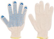 Перчатки вязаные (3 нити), х/б, с ПВХ, 10 класс вязки Перчатки вязаные (3 нити), х/б, с ПВХ, 10 класс вязки