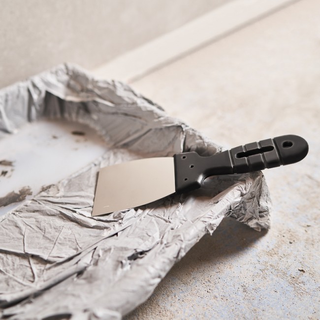 Шпатель 80 мм нержавеющая сталь, пластмассовая ручка REXANT Шпатель 80 мм нержавеющая сталь, пластмассовая ручка REXANT