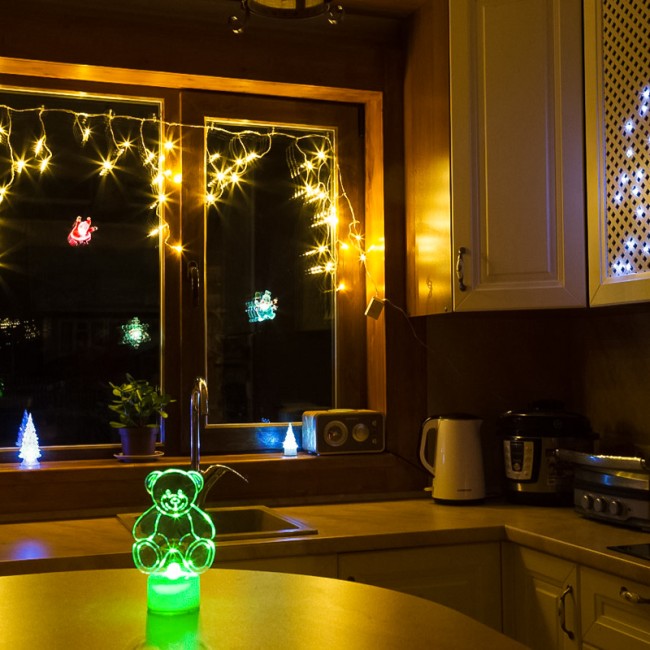 Фигура светодиодная на подставке Мишка 2D, RGB Фигура светодиодная на подставке Мишка 2D, RGB