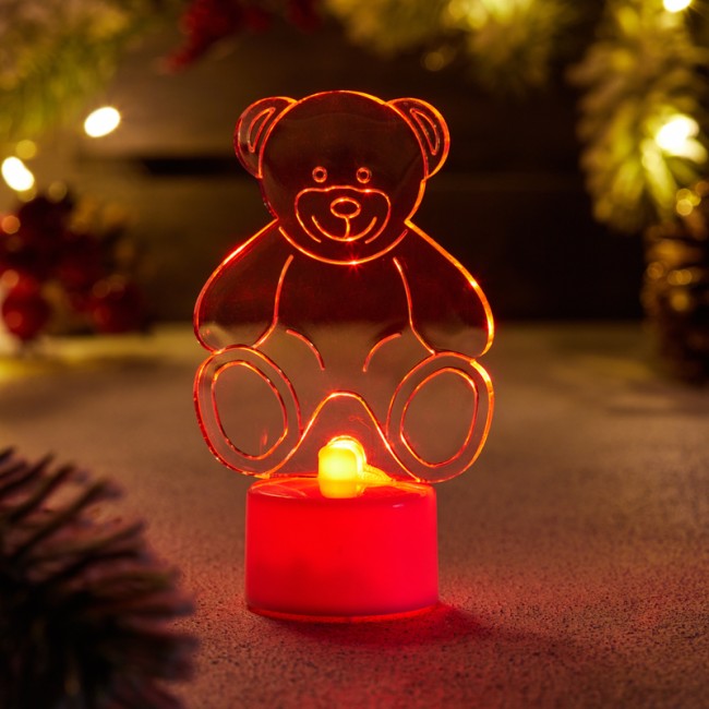 Фигура светодиодная на подставке Мишка 2D, RGB Фигура светодиодная на подставке Мишка 2D, RGB