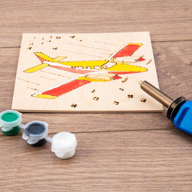 Выжигатель (набор паяльник - выжигатель), пирограф, 30Вт, 230В, 7 насадок + подставка + кисточка + краски, блистер REXANT Выжигатель (набор паяльник - выжигатель), пирограф, 30Вт, 230В, 7 насадок + подставка + кисточка + краски, блистер REXANT