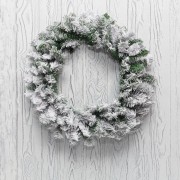 Заснеженный еловый венок NEON-NIGHT Ø 60 см, ПВХ Заснеженный еловый венок NEON-NIGHT Ø 60 см, ПВХ