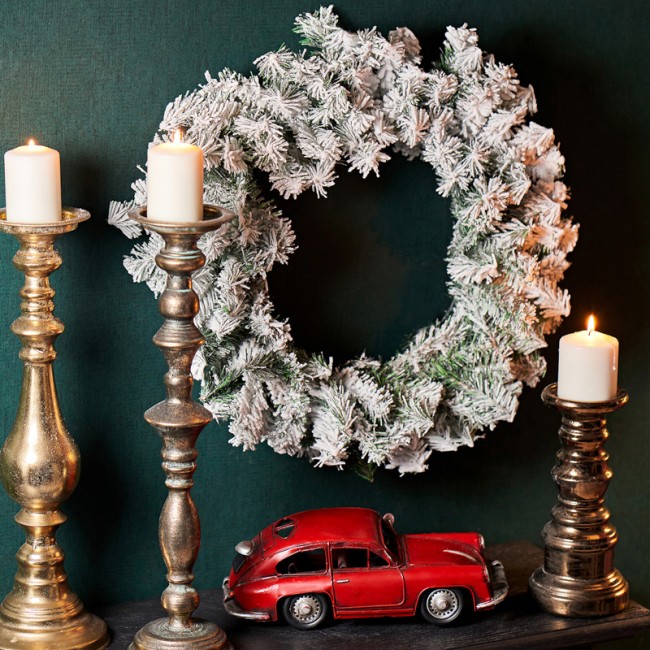 Заснеженный еловый венок NEON-NIGHT Ø 60 см, ПВХ Заснеженный еловый венок NEON-NIGHT Ø 60 см, ПВХ