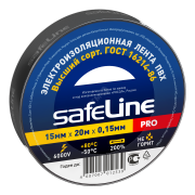 Изолента ПВХ черная 15мм 20м Safeline Изолента ПВХ черная 15мм 20м Safeline