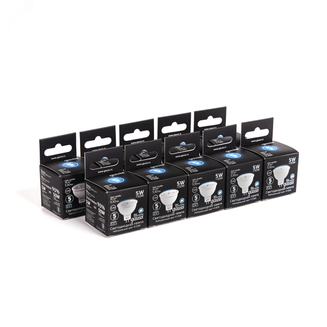 Лампа светодиодная LED 5 Вт 530 Лм 4100К 12 В белая GU5.3 MR16 Black Gauss