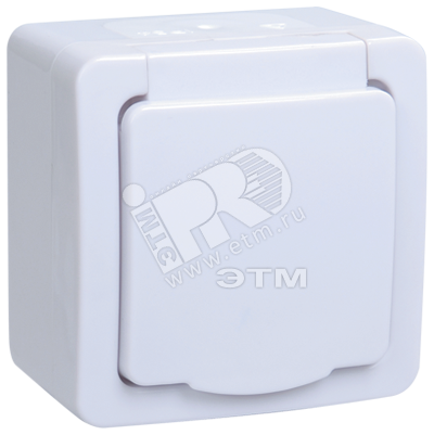 Гермес PLUS Розетка с заземлением наружная с крышкой IP54 Гермес PLUS Розетка с заземлением наружная с крышкой IP54