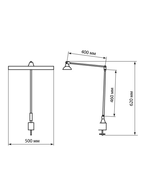 Светильник светодиодный струбцина СН-60, 2 колена, сенс-димм, 220 В, 14Вт, 5000 К, сереб-черн, TDM Светильник светодиодный струбцина СН-60, 2 колена, сенс-димм, 220 В, 14Вт, 5000 К, сереб-черн, TDM