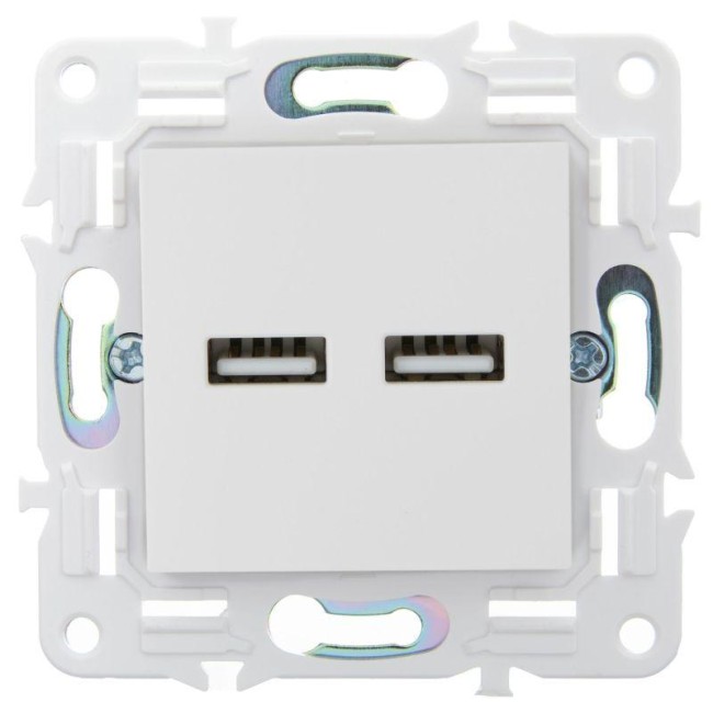 Розетка USB A+A 3.1А SKANDY SK-R15W арктич. бел. IEK SK-U21-D31-K01
