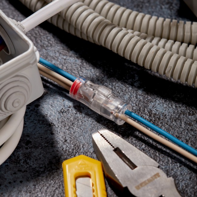 Экспресс-клемма СМК 2273-2x2R проходная разъемная 2 полюса 2х2-проводная 0,5-2,5мм² (50 шт/уп) REXANT Экспресс-клемма СМК 2273-2x2R проходная разъемная 2 полюса 2х2-проводная 0,5-2,5мм² (50 шт/уп) REXANT