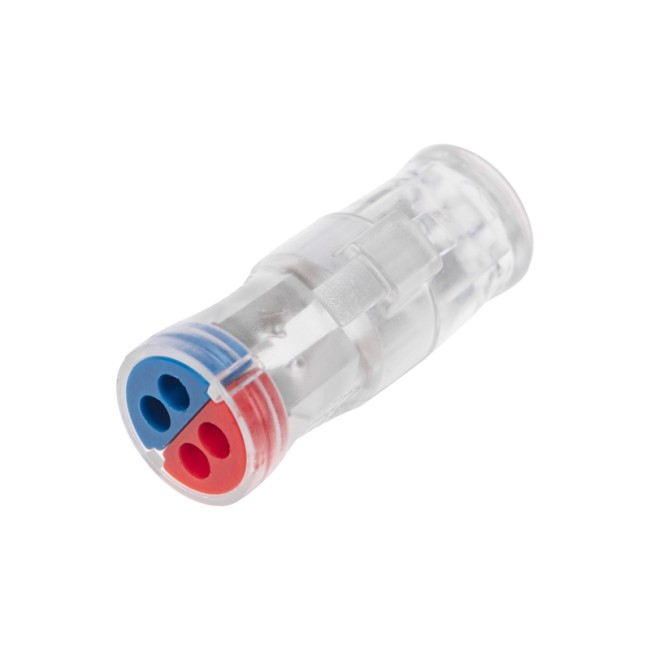 Экспресс-клемма СМК 2273-2x2R проходная разъемная 2 полюса 2х2-проводная 0,5-2,5мм² (50 шт/уп) REXANT Экспресс-клемма СМК 2273-2x2R проходная разъемная 2 полюса 2х2-проводная 0,5-2,5мм² (50 шт/уп) REXANT