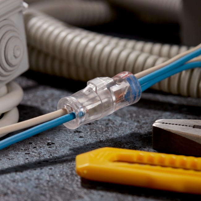 Экспресс-клемма СМК 2273-2x2R проходная разъемная 2 полюса 2х2-проводная 0,5-2,5мм² (50 шт/уп) REXANT Экспресс-клемма СМК 2273-2x2R проходная разъемная 2 полюса 2х2-проводная 0,5-2,5мм² (50 шт/уп) REXANT