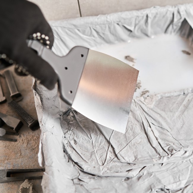 Шпатель 100 мм нержавеющая сталь, пластмассовая ручка REXANT Шпатель 100 мм нержавеющая сталь, пластмассовая ручка REXANT