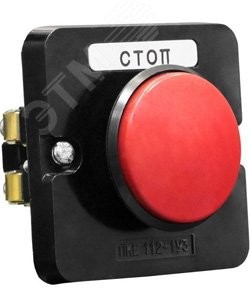 ПКЕ 112-1 У3, 10А, 660В, 1 элемент, красный гриб, в нишу, IP40, пост управления  (ЭТ)