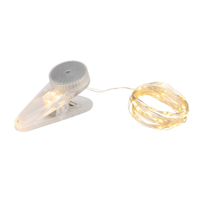 Гирлянда Роса с прищепкой 3 м, 30 LED, теплое белое свечение, 2хCR2032 в комплекте NEON-NIGHT Гирлянда Роса с прищепкой 3 м, 30 LED, теплое белое свечение, 2хCR2032 в комплекте NEON-NIGHT