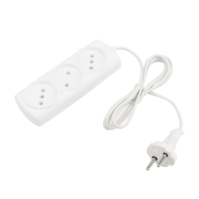 Удлинитель PROconnect STANDARD 3 гнезда, 1.5 м, 2х0.75 мм², б/з, белый Удлинитель PROconnect STANDARD 3 гнезда, 1.5 м, 2х0.75 мм², б/з, белый