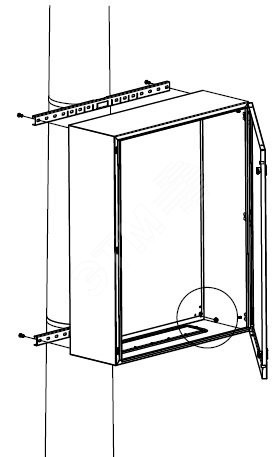 CE/RAM box Комплект крепления шкафов к столбу (ширина 600 мм) CE/RAM box Комплект крепления шкафов к столбу (ширина 600 мм)