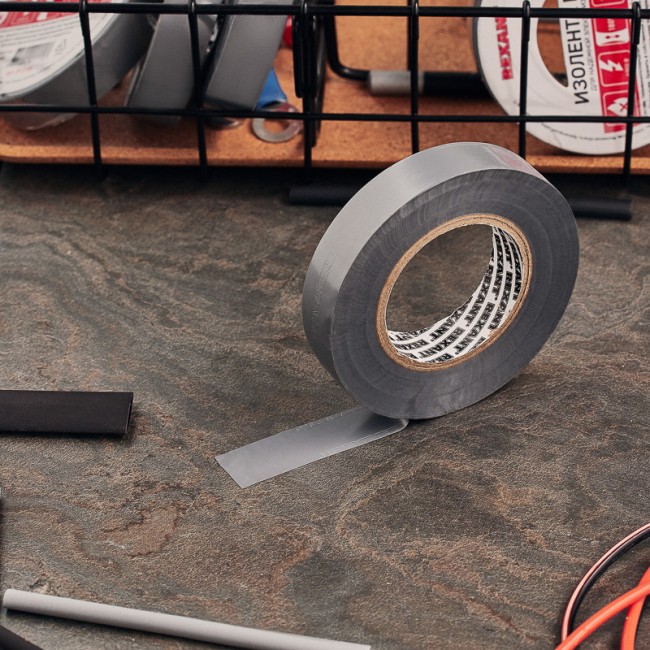 Изолента ПВХ REXANT 15 мм х 25 м, серая, упаковка 5 роликов Изолента ПВХ REXANT 15 мм х 25 м, серая, упаковка 5 роликов