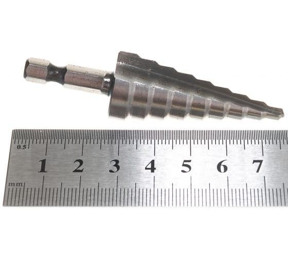 Сверло ступенчатое по металлу 4-6-8-10-12-14-16-18-20мм P6M5 шестигранный хвостовик Вихрь 73/10/6/17 Сверло ступенчатое по металлу 4-6-8-10-12-14-16-18-20мм P6M5 шестигранный хвостовик Вихрь 73/10/6/17