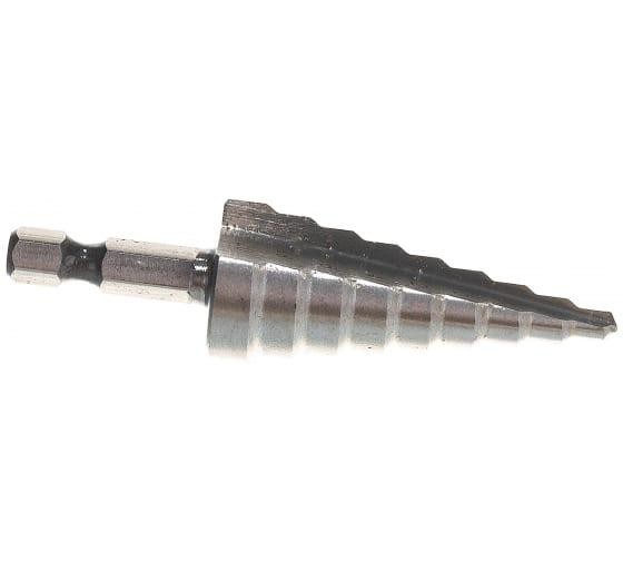 Сверло ступенчатое по металлу 4-6-8-10-12-14-16-18-20мм P6M5 шестигранный хвостовик Вихрь 73/10/6/17 Сверло ступенчатое по металлу 4-6-8-10-12-14-16-18-20мм P6M5 шестигранный хвостовик Вихрь 73/10/6/17