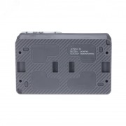 AtlasDesign Profi54 БЛОК: розетка с заземлением со шторками 16А 250B, выключатель двухклавишный IP54 10А, АНТРАЦИТ, Россия AtlasDesign Profi54 БЛОК: розетка с заземлением со шторками 16А 250B, выключатель двухклавишный IP54 10А, АНТРАЦИТ, Россия