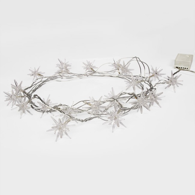 Гирлянда светодиодная Снежинки 20 LED БЕЛЫЕ 2,8 метра Гирлянда светодиодная Снежинки 20 LED БЕЛЫЕ 2,8 метра