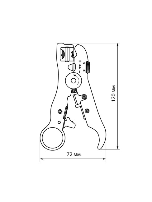 Съемник изоляции СИ-ВК, для зачистки кабеля типа  RG-6, RG-59, RG-7, RG-11, "МастерЭлектрик" TDM