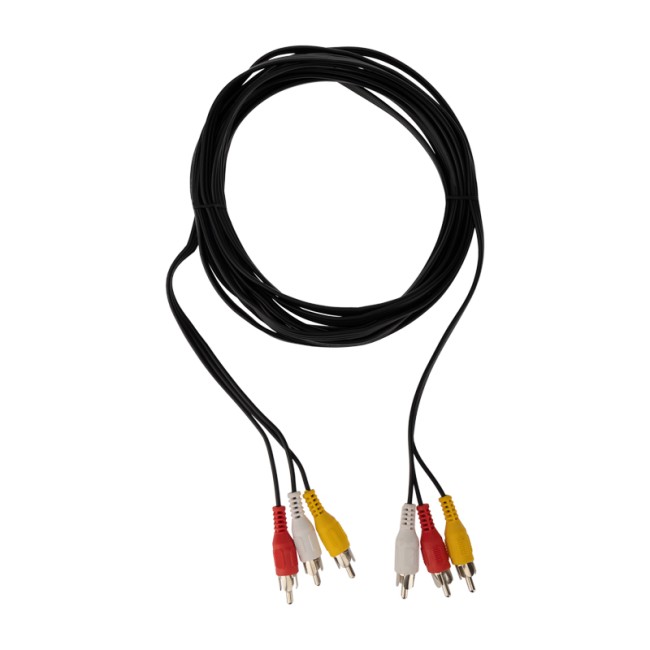 Шнур 3 RCA - 3 RCA, 5м, черный REXANT Шнур 3 RCA - 3 RCA, 5м, черный REXANT