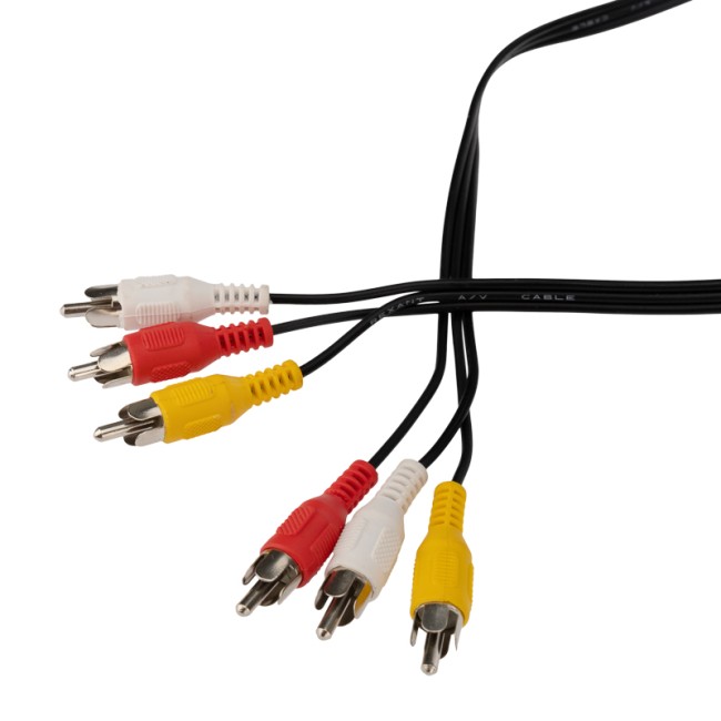 Шнур 3 RCA - 3 RCA, 5м, черный REXANT Шнур 3 RCA - 3 RCA, 5м, черный REXANT