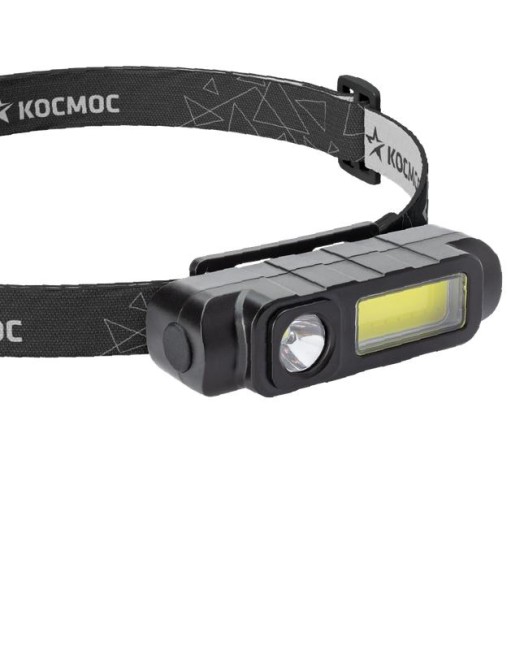 Фонарь аккумуляторный налобный 1Вт LED+3Вт COB LED Li-ion 18650 800мА.ч корпус ABS-пластик USB-шнур регулируемый эласт. ремешок КОСМОС KOC510Lit Фонарь аккумуляторный налобный 1Вт LED+3Вт COB LED Li-ion 18650 800мА.ч корпус ABS-пластик USB-шнур регулируемый эласт. ремешок КОСМОС KOC510Lit