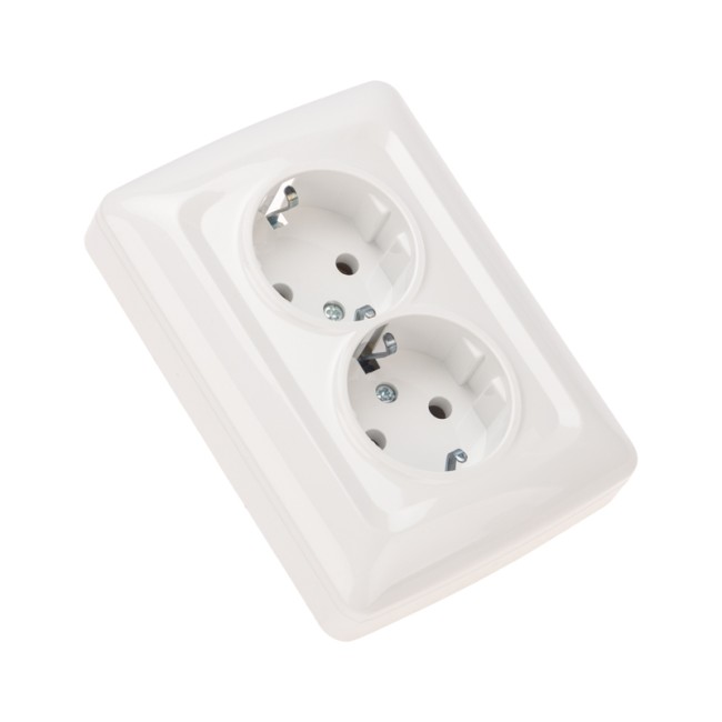 DEA Розетка 2-ая керамика с/з с/у 16А Бел KRANZ DEA Розетка 2-ая керамика с/з с/у 16А Бел KRANZ