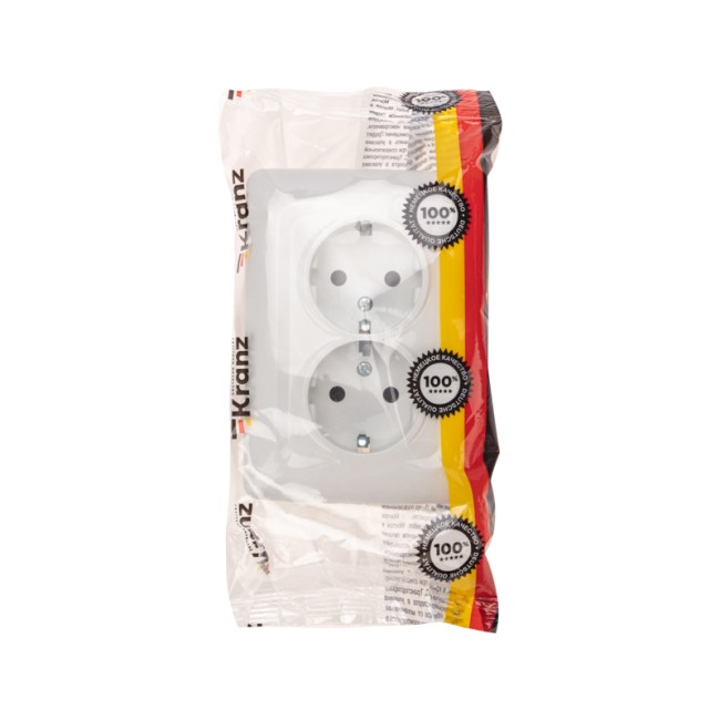 DEA Розетка 2-ая керамика с/з с/у 16А Бел KRANZ DEA Розетка 2-ая керамика с/з с/у 16А Бел KRANZ