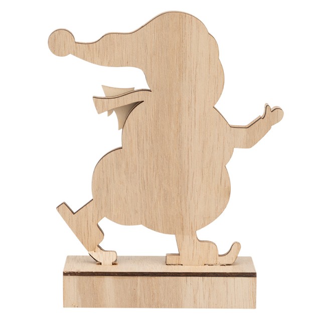 Деревянная фигурка с подсветкой Снеговик 18 см NEON-NIGHT Деревянная фигурка с подсветкой Снеговик 18 см NEON-NIGHT