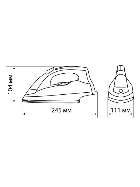 Утюг "Меркурий 1", 2200 Вт, керамика, вертикальное отпаривание, TDM