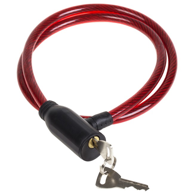 Тросовый замок 80 см красный ЧЕТЫРЕ СЕЗОНА