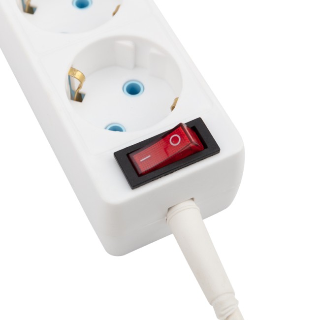 Удлинитель PROconnect 3 гнезда, 10 м, 3х0.75 мм², с/з, с кнопкой, белый