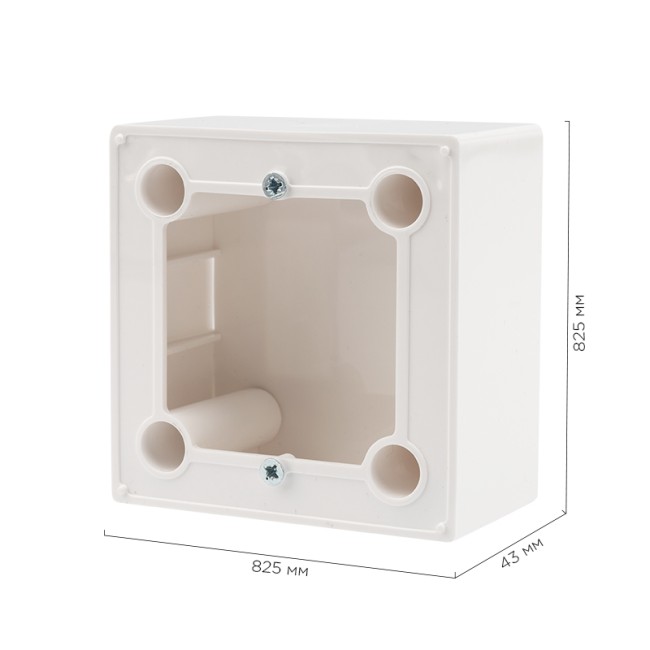 Бокс для накладного монтажа электроустановочных изделий, глубина 43 мм, белый REXANT Бокс для накладного монтажа электроустановочных изделий, глубина 43 мм, белый REXANT