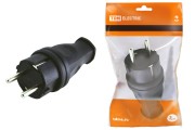Вилка прямая каучук 2Р+РЕ 16А 250В IP44 TDM Вилка прямая каучук 2Р+РЕ 16А 250В IP44 TDM