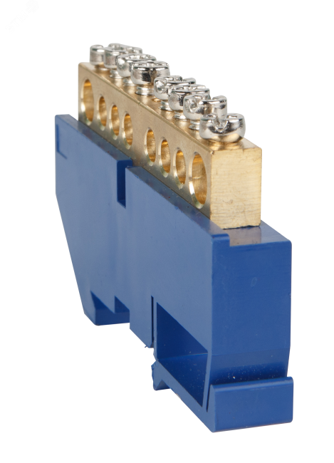 Шина нулевая с изолятором OptiKit BB-D-N-DIN-4-6х9-синий
