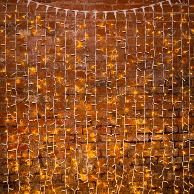 Гирлянда Светодиодный Дождь 2х3м, постоянное свечение, белый провод КАУЧУК, 230 В, диоды ЖЁЛТЫЕ (шнур питания в комплекте) Гирлянда Светодиодный Дождь 2х3м, постоянное свечение, белый провод КАУЧУК, 230 В, диоды ЖЁЛТЫЕ (шнур питания в комплекте)