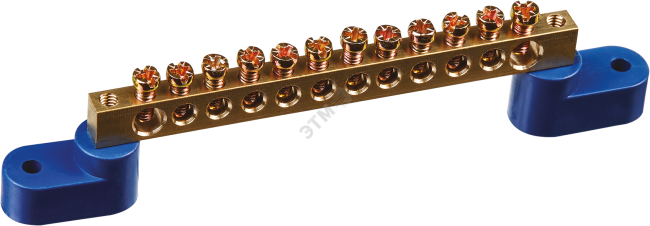Шина нулевая на двух угловых изол NBB-M69-12C2/B
