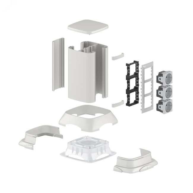 Миниколонна алюминиевая 250мм серый металлик Миниколонна алюминиевая 250мм серый металлик