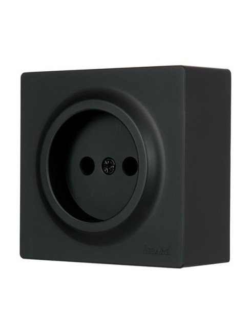 Розетка 1-м ОП LETO без заземл. ПБТ черн. бархат LEZARD 752-4200-121B
