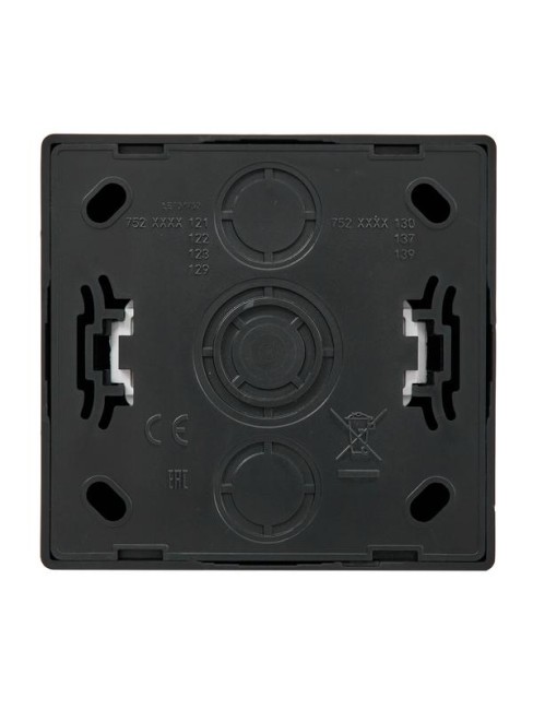 Розетка 1-м ОП LETO без заземл. ПБТ черн. бархат LEZARD 752-4200-121B