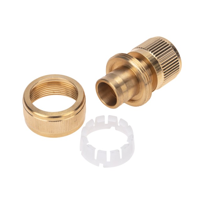 Коннектор для шланга латунный, быстросъемный, 3/4" ЧЕТЫРЕ СЕЗОНА