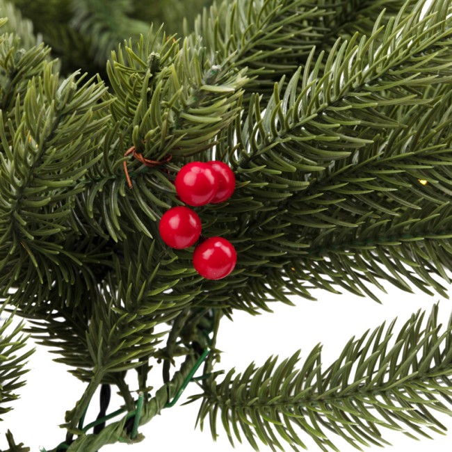 Еловый шлейф с ягодами и гирляндой NEON-NIGHT 1.8 м, 30 LED, 31 В, литой, теплое белое свечение Еловый шлейф с ягодами и гирляндой NEON-NIGHT 1.8 м, 30 LED, 31 В, литой, теплое белое свечение