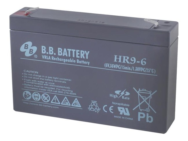 Аккумулятор 6В 9А.ч HR 9-6 B.B. Battery Аккумулятор 6В 9А.ч HR 9-6 B.B. Battery