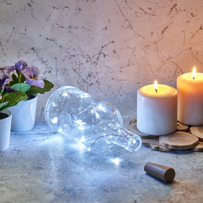 Гирлянда Роса с пробкой 2 м, 20 LED, белое свечение, 3хLR44 в комплекте NEON-NIGHT